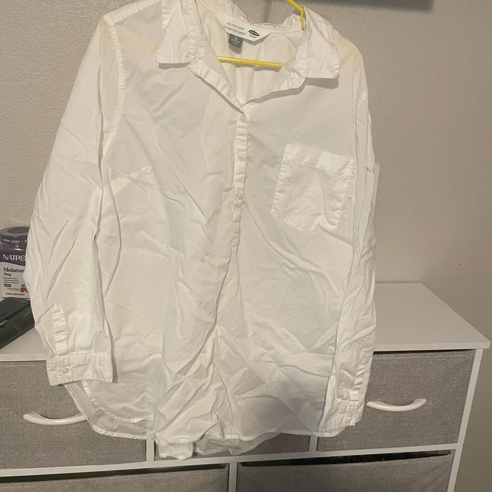 Old Navy White Tunic Shirt